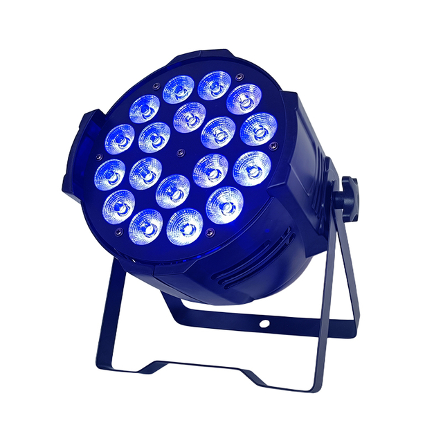 18-LED RGB PAR Can Light with DMX512, Strobe, Sound Active for Stage & Party Lighting