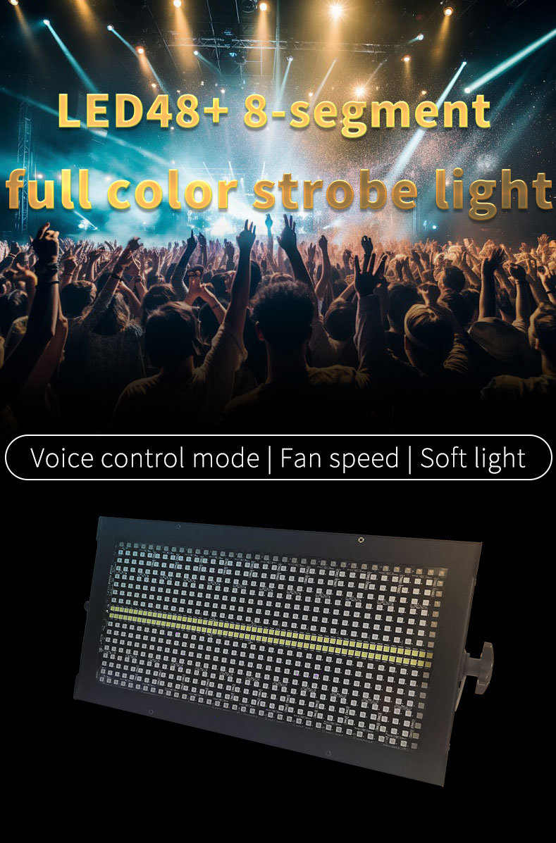 Atmosphere Light LED48+ 8-Section Dyed Full Color Strobe Light Stage Performance Bar Atmosphere Flash DMX512 Horse Racing